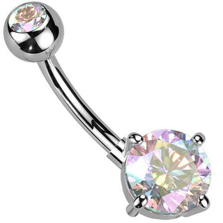 Piercing Ombelico Zircone tondo