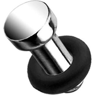 Plug Argento con O-Ring in silicone