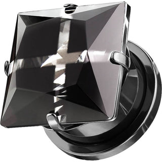 Plug Zircone nero quadrato