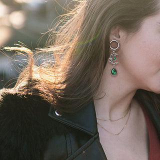 Tunnel Moon Drop Zirconia Silver