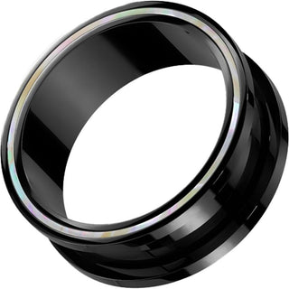 Tunnel Black Mother-of-Pearl Internally Threaded