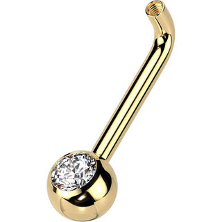 Titanio Piercing Christina Barbell con Zircone Filettatura Interna