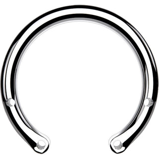 Titanium horseshoe pin with 4 holes Internally Threaded