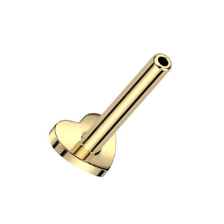 Titanio Base piatta cuore 3mm Filettatura Interna