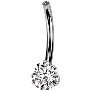 Titanio Ombelico pin zircone Filettatura Interna