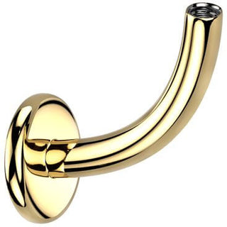 Titanium curved flat back post Internally Threaded