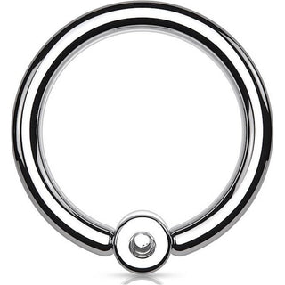 Titanium Ring Ball Flat internal thread Captive Bead