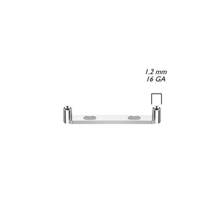 Titanio Barbell Surface Barra piatta con 2 fori Filettatura Interna