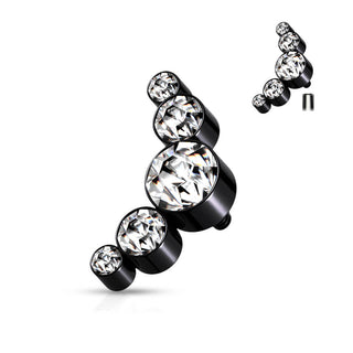 Superiore a 5 Zirconi Filettatura Interna