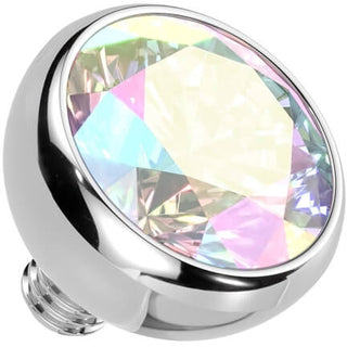 Titanio Top con zircone incastonato Filettatura Interna