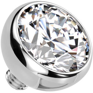 Titanio Top con zircone incastonato Filettatura Interna