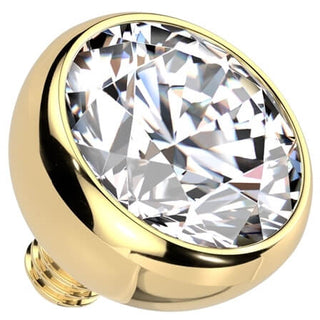 Titanio Top con zircone incastonato Filettatura Interna