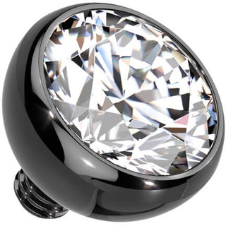 Titanio Top con zircone incastonato Filettatura Interna