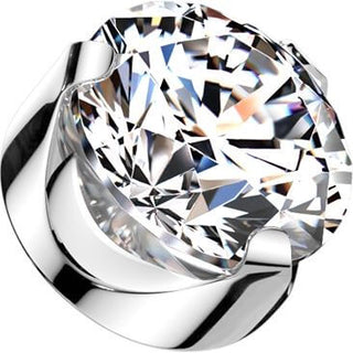 Titanio Top rotondo Zircone Incastonato Filettatura Interna