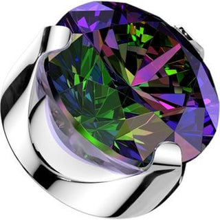 Titanio Top rotondo Zircone Incastonato Filettatura Interna