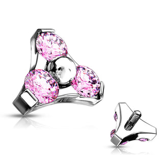 Titanio Superiore triangolare con zirconi Filettatura Interna