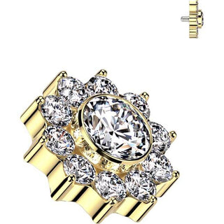 Titanio Fiore zirconi Filettatura Interna