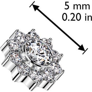 Titanio Fiore zirconi Filettatura Interna