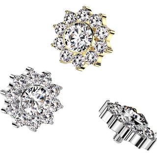 Titanio Fiore zirconi Filettatura Interna