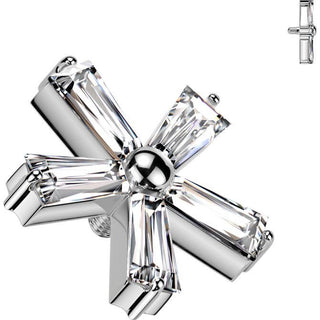 Titanio Fiore zircone Filettatura Interna