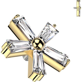 Titanio Fiore zircone Filettatura Interna