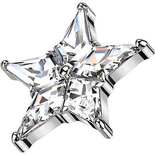 Top a Stella di zirconi Filettatura Interna