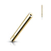 Solid Gold 14 Carat barbell pin Push-In