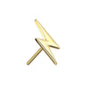 Solid Gold 14 Carat top lightning bolt Push-In