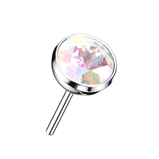 Titanio Superiore con zircone tondo Push-In