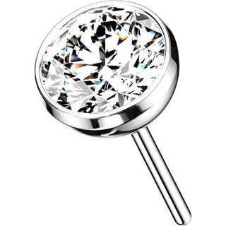 Titanio Superiore con zircone tondo Push-In