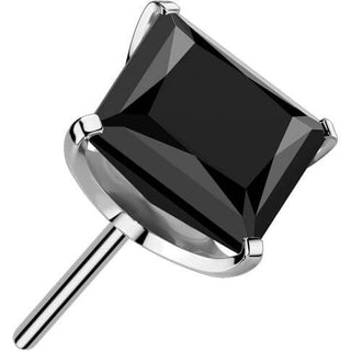 Titanio top quadrato zircone incastronato Push-In