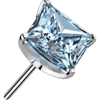 Titanio top quadrato zircone incastronato Push-In