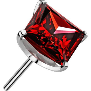 Titanio top quadrato zircone incastronato Push-In