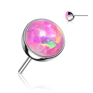 Titanium Top Opal Ball Push-In