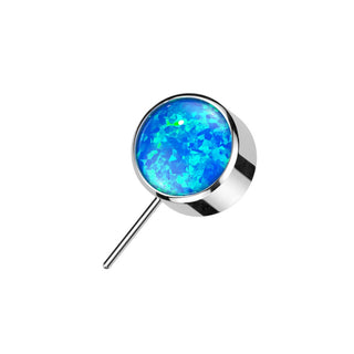 Titanium top ball opal bezel setting Push-In