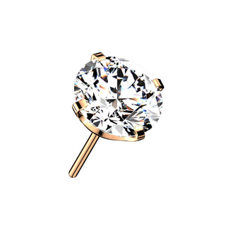 Titanium top round zirconia prong setting Push-In