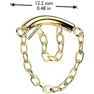 Titanio Superiore barra curvata doppia catena Push-In