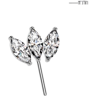 Titanio Superiore 3 zirconi rivoloto verso avanti Push-In