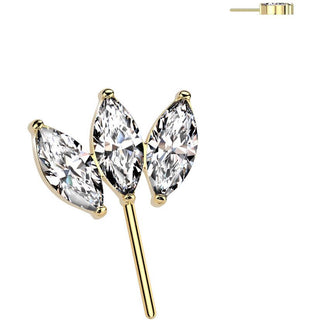 Titanio Superiore 3 zirconi rivoloto verso avanti Push-In