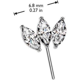 Titanio Superiore 3 zirconi rivoloto verso avanti Push-In