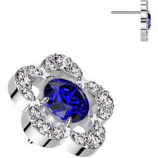 Titanio Superiore fiore zirconi Push-In