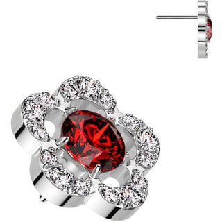 Titanio Superiore fiore zirconi Push-In