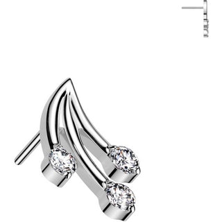 Titanio superiore stelle cadenti zirconi Push-In