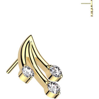 Titanio superiore stelle cadenti zirconi Push-In