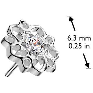 Titanio Superiore fiore zircone Push-In