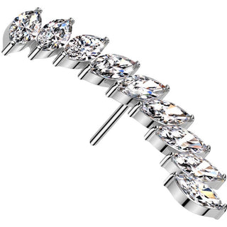 Titanium top long curved zirconias Push-In