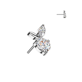 Titanio superiore foglie zircone Push-In