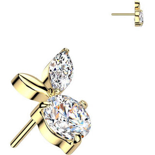 Titanio superiore foglie zircone Push-In