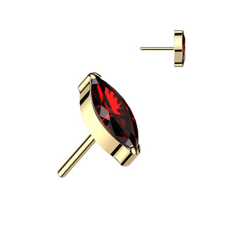 Titanio Speriore a zircone taglio marquise Push-In