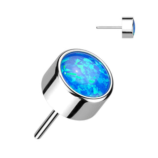 Titanium top zirconia opal bezel setting Push-In